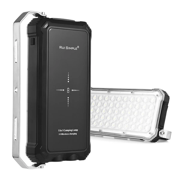 TOMSHOO LED kültéri kempinglámpás vezeték nélküli töltővel 20000mAh USB újratölthető