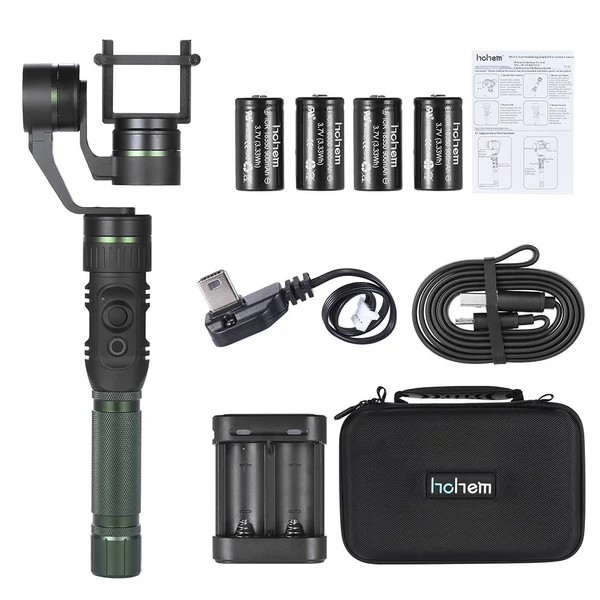 hohem HG3 3 tengelyes kézi gimbal akciókamera stabilizátor - Zöld