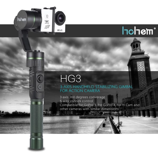 hohem HG3 3 tengelyes kézi gimbal akciókamera stabilizátor - Zöld