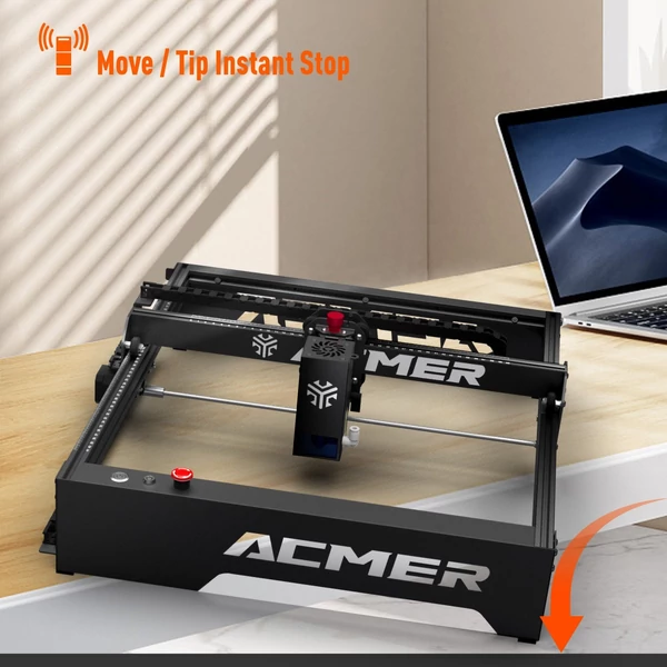 ACMER P1 20W lézergravírozó automata levegő-rásegítő rendszerrel 10000mm/perc