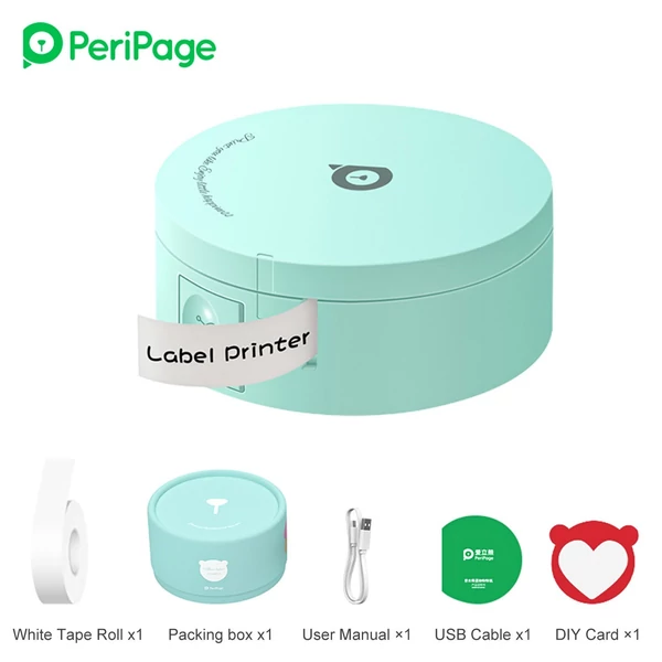 PeriPage L1 Plus címke készítő Mini zseb termál nyomtató - Zöld