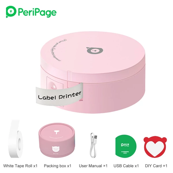 PeriPage L1 Plus címke készítő Mini zseb termál nyomtató - Pink