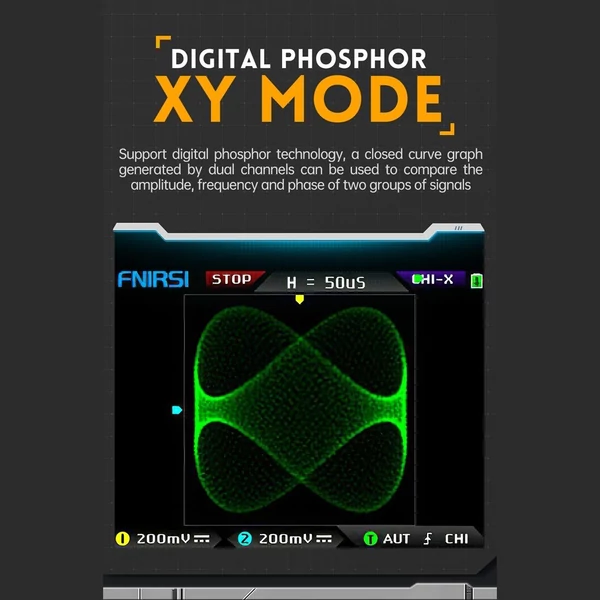 Kézi fluoreszkáló digitális oszcilloszkóp kétcsatornás 2 az 1-ben hordozható oszcilloszkóp 20M jelgenerátor