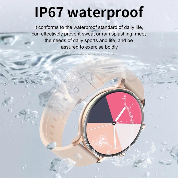 HW36 1,28 hüvelykes intelligens sportóra IP67 vízálló BT5.0 fitneszkövető , Pink, változat 1