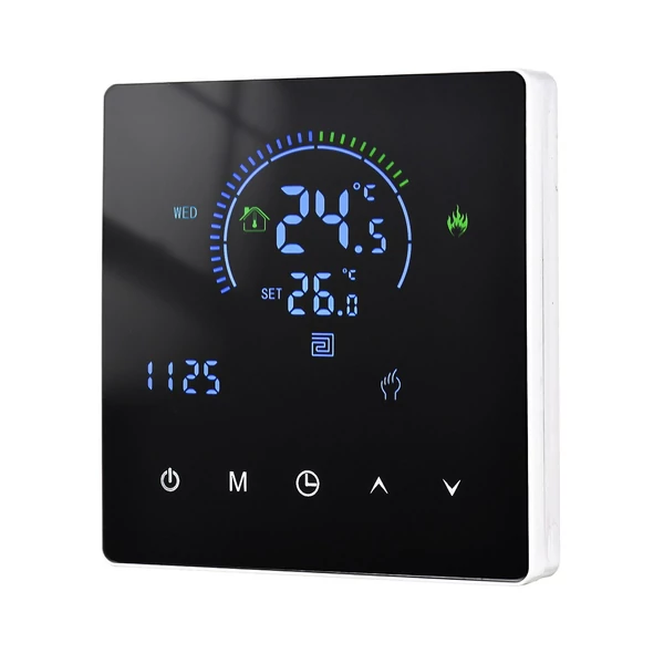 Intelligens termosztátos LCD kijelző érintőgombos programozható hőmérséklet-szabályozó vízmelegítéshez (WiFi-vel)