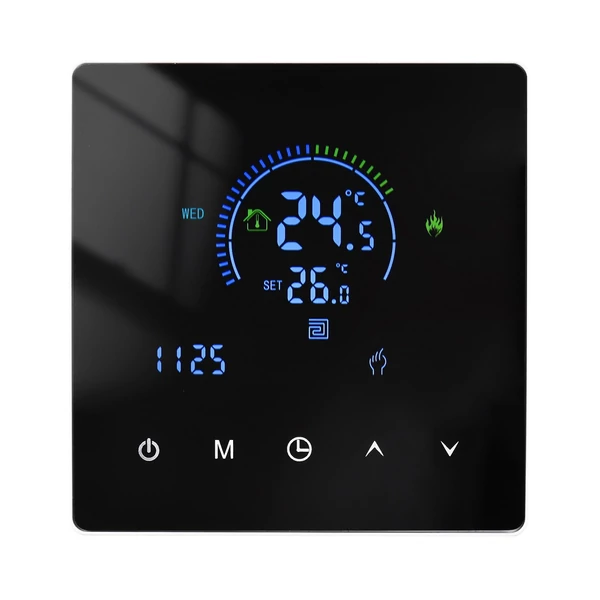 Intelligens termosztátos LCD kijelző érintőgombos programozható hőmérséklet-szabályozó elektromos fűtéshez (WiFi-vel)