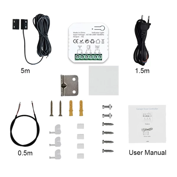 Tuya ZigBee garázsajtónyitó vezérlő mobiltelefon-alkalmazás távolról vezérelhető, kompatibilis az Alexa Google Home-al a hangvezérlés átjáróihoz