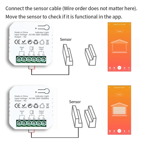 Tuya ZigBee garázsajtónyitó vezérlő mobiltelefon-alkalmazás távolról vezérelhető, kompatibilis az Alexa Google Home-al a hangvezérlés átjáróihoz