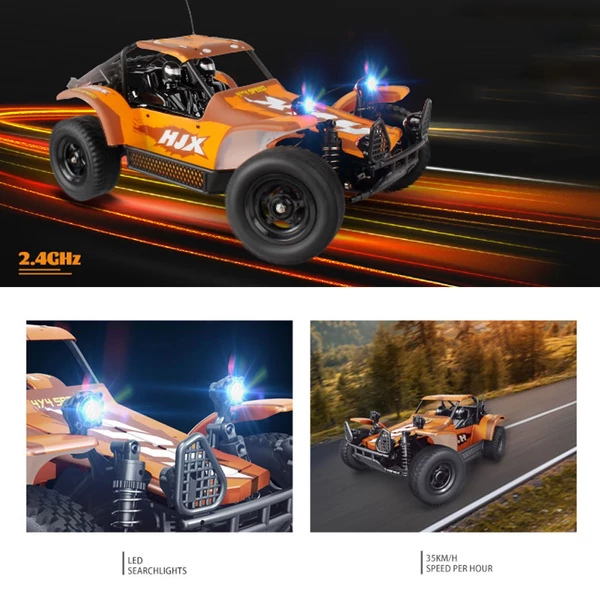 1:12 2,4G nagy sebességű 35 km/h távirányítós teherautó 4WD terepjáró LED lámpákkal