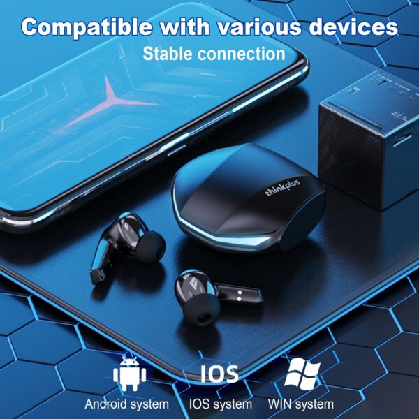 Lenovo thinkplus GM2 Pro BT vezeték nélküli játék fülhallgató 2 db - Fekete
