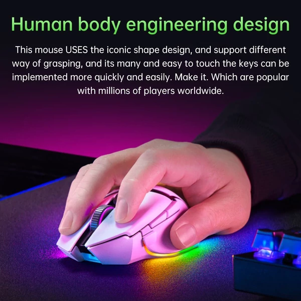 Razer V3 Pro vezeték nélküli RGB játékegér 30000 DPI optikai érzékelővel Chroma Hyperspeed Ergonomikus kialakítás 11 programozható gombbal - Fekete