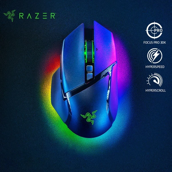 Razer V3 Pro vezeték nélküli RGB játékegér 30000 DPI optikai érzékelővel Chroma Hyperspeed Ergonomikus kialakítás 11 programozható gombbal - Fekete