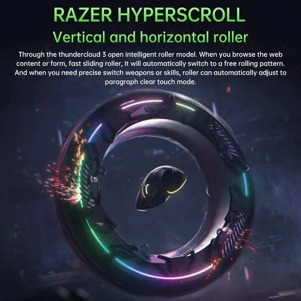 Razer V3 Pro vezeték nélküli RGB játékegér 30000 DPI optikai érzékelővel Chroma Hyperspeed Ergonomikus kialakítás 11 programozható gombbal - Fehér