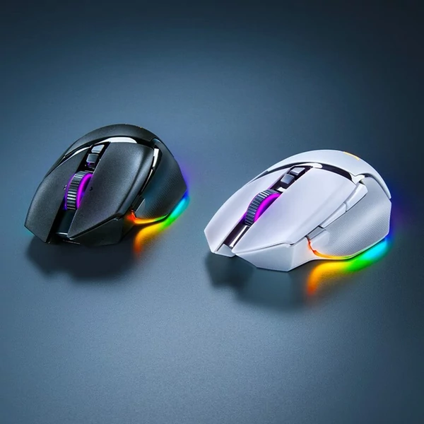 Razer V3 Pro vezeték nélküli RGB játékegér 30000 DPI optikai érzékelővel Chroma Hyperspeed Ergonomikus kialakítás 11 programozható gombbal - Fehér