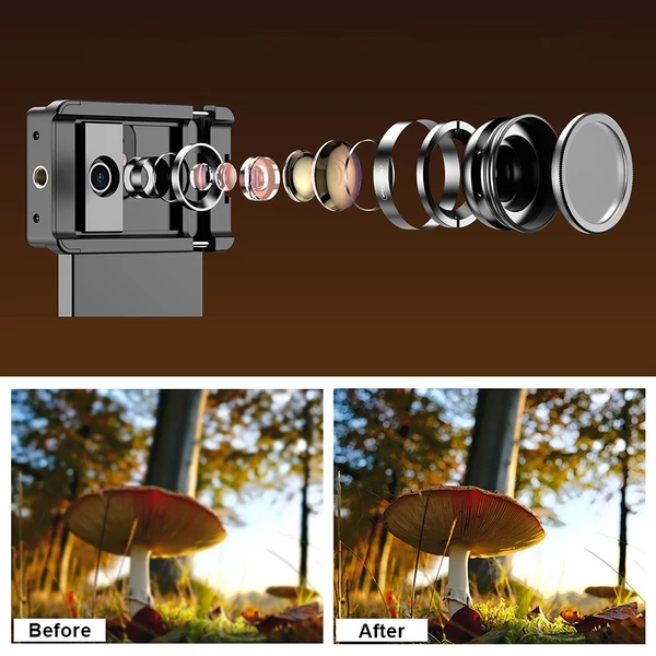 APEXEL 100 mm-es makró lencse 10X + CPL szűrőkészlet univerzális telefonkapcsos tárolódobozzal iPhone 14/13/12/11 Huawei okostelefonokhoz