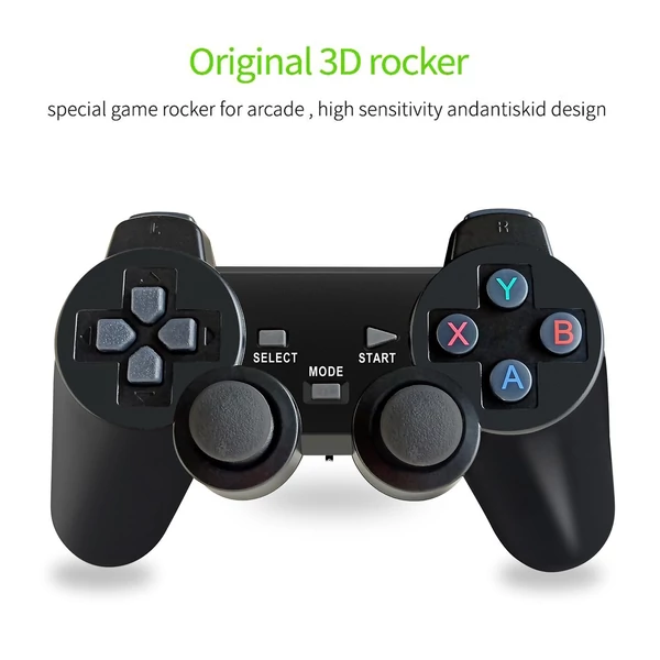 Ultimate vezeték nélküli 2.4G HD Arcade PS1 otthoni TV játékkonzollal - 64G (új csomagolás)