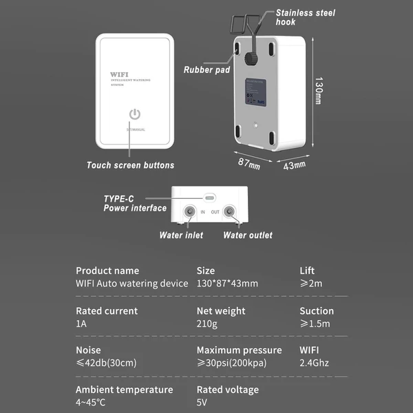Tuya WIFI automatikus öntözőeszköz Intelligens időzített csepegtető öntözőrendszer támogatása Távoli APP vezérlés kerti terasz cserepes növényekhez
