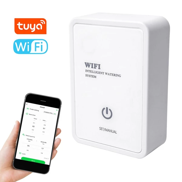 Tuya WIFI automatikus öntözőeszköz Intelligens időzített csepegtető öntözőrendszer támogatása Távoli APP vezérlés kerti terasz cserepes növényekhez