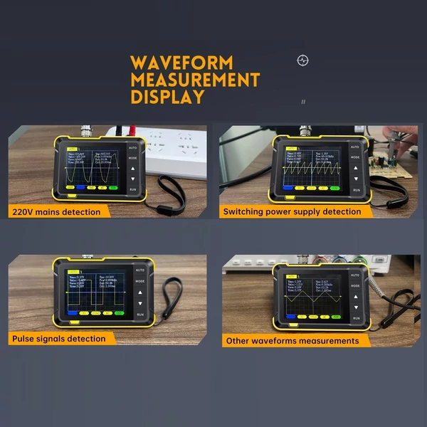Kézi digitális, 400 V feszültségmérés 200 kHz sávszélesség 2,5 MS/s Valós idejű mintavételezési sebesség 2,8 hüvelykes képernyő, többfunkciós oszcilloszkóp műszer (standard konfiguráció)
