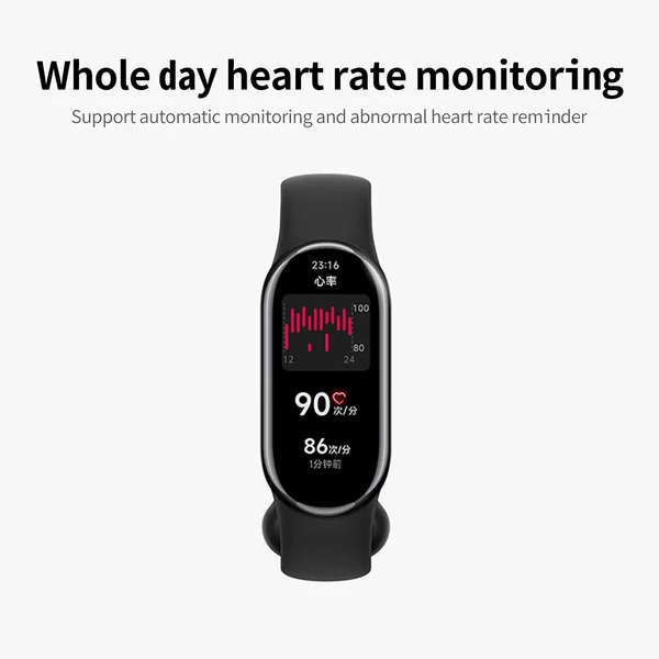 Xiaomi Mi Band 8 1,62 hüvelykes AMOLED képernyő 150 Sport módú intelligens karkötő