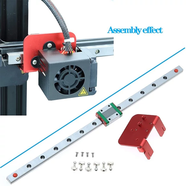 Ender 3 X-tengelyes MGN12C lineáris sínvezető készlet rögzítőlemezes tartókonzollal