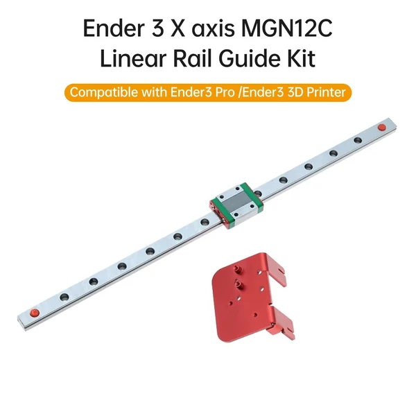 Ender 3 X-tengelyes MGN12C lineáris sínvezető készlet rögzítőlemezes tartókonzollal