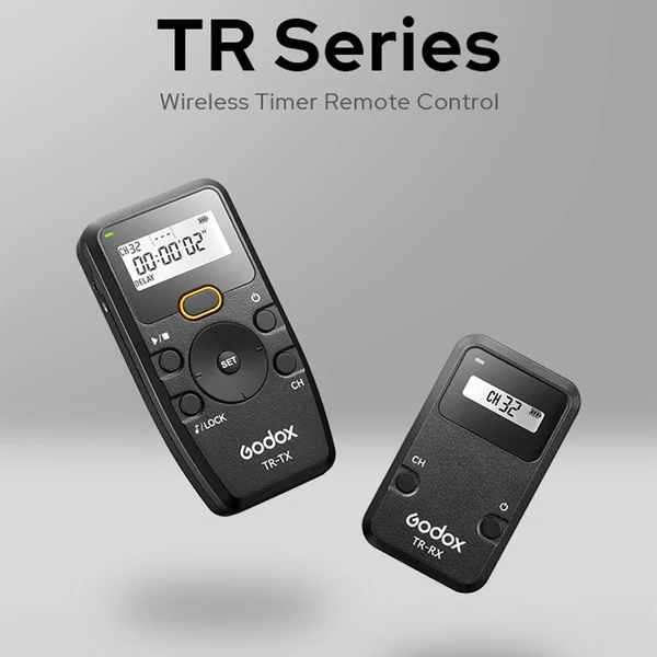 Godox TR Series 2.4G vezeték nélküli időzítős távirányítós kamera zártávvezérlő (adó és vevő) - TR-C1