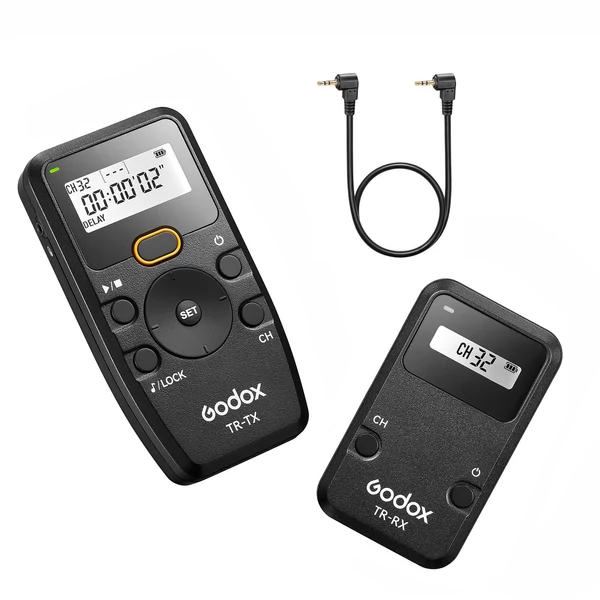 Godox TR Series 2.4G vezeték nélküli időzítős távirányítós kamera zártávvezérlő (adó és vevő) - TR-C1