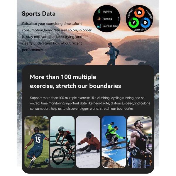 K52 intelligens karkötős sportóra 1,39 hüvelykes IPS teljes érintőképernyős fitneszkövető - Piros