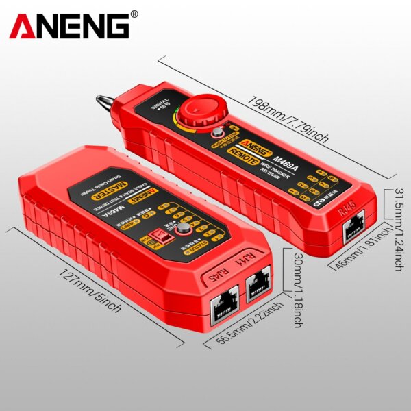 ANENG M469A hálózati többfunkciós kábelkereső interferencia-ellenőrző műszer - Piros