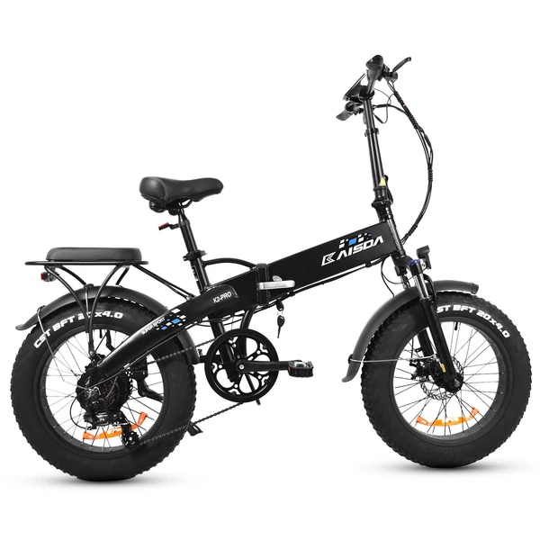 KAISDA K2 Pro összecsukható elektromos hegyikerékpár 350W motor SHIMANO 21 sebességes, intelligens APP vezérléssel - Fekete