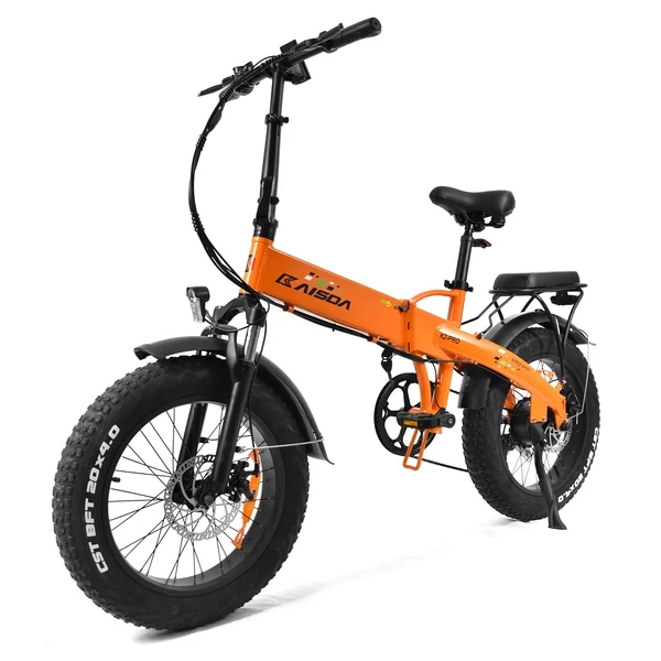 KAISDA K2 Pro összecsukható elektromos hegyikerékpár 350W motor SHIMANO 21 sebességes, intelligens APP vezérléssel - Narancs