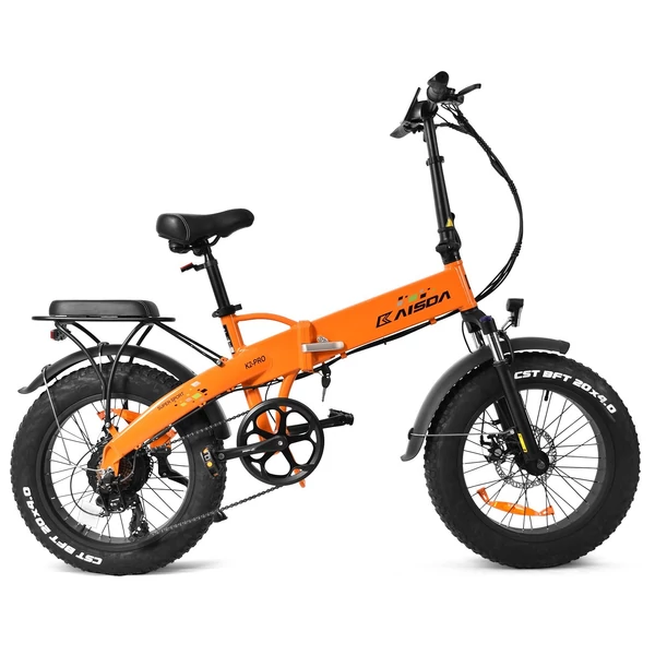 KAISDA K2 Pro összecsukható elektromos hegyikerékpár 350W motor SHIMANO 21 sebességes, intelligens APP vezérléssel - Narancs