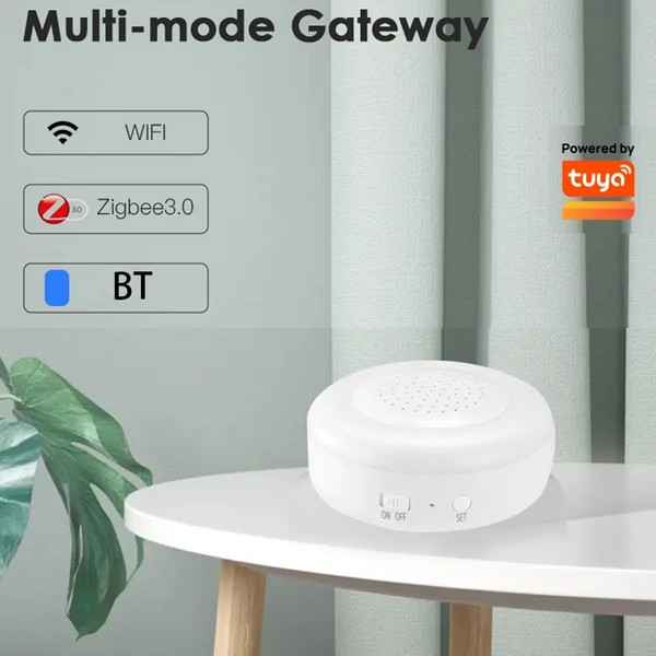 2.4G WIFI Zigbee 3.0 Intelligens riasztási átjárók Többfunkciós átjáró, kompatibilis a Google Home hangvezérléshez