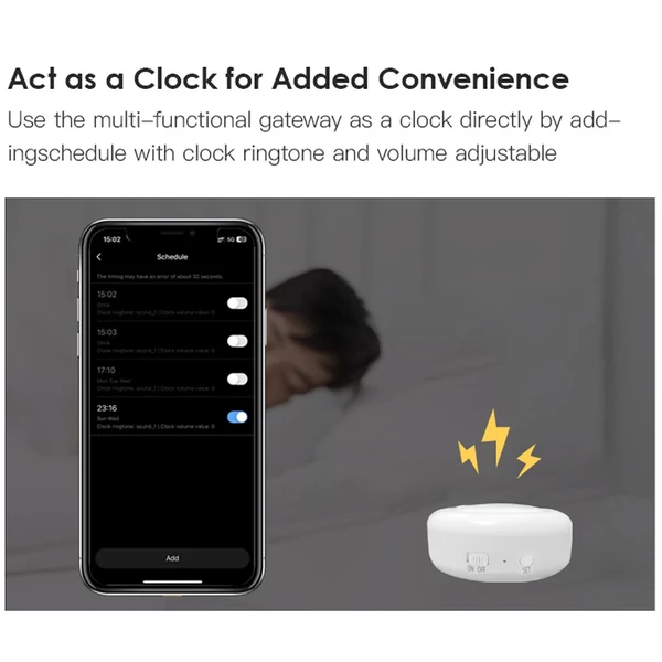 2.4G WIFI Zigbee 3.0 Intelligens riasztási átjárók Többfunkciós átjáró, kompatibilis a Google Home hangvezérléshez