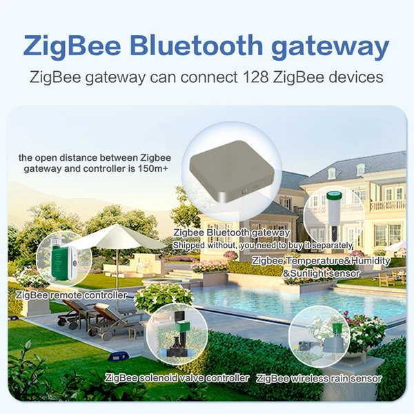 Tuya ZigBee automatikus öntözésvezérlő időzítő kerti csepegtető