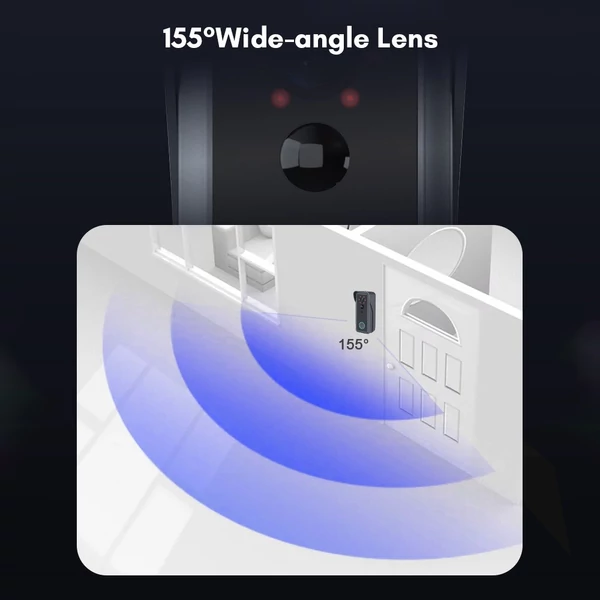 WiFi vezeték nélküli video csengő 1080p HD kamera 2 utas audio mozgásérzékelő infravörös éjszakai látás valós idejű monitor vízálló, TUYA APP tárolókártya