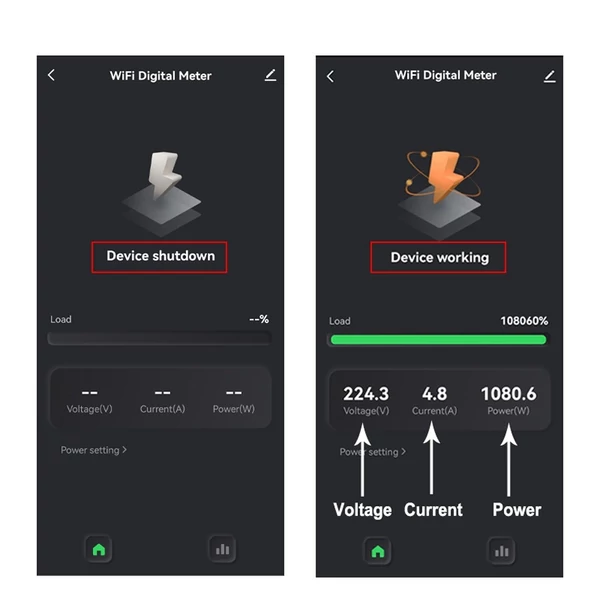 Tuya WiFi energiamérő 80A áramtranszformátor bilincs KWh teljesítmény monitor hangvezérléssel