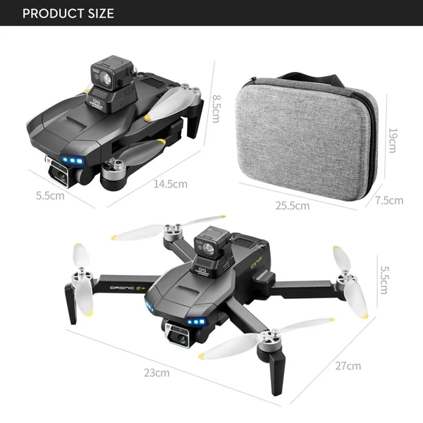 LSRC S+ 5G WIFI GPS 4K távirányítós drón optikai áramlási pozicionáló gesztusfotózással tárolótáskával - 1 akkumulátor