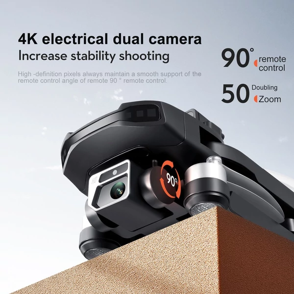 LSRC S+ 5G WIFI GPS 4K távirányítós drón optikai áramlási pozicionáló gesztusfotózással tárolótáskával - 1 akkumulátor