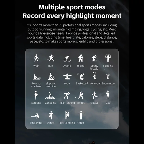 LOKMAT OCEAN PRO okos karkötős sportóra 1,85 hüvelykes TFT LED teljes érintőképernyős fitneszkövető - Sárga