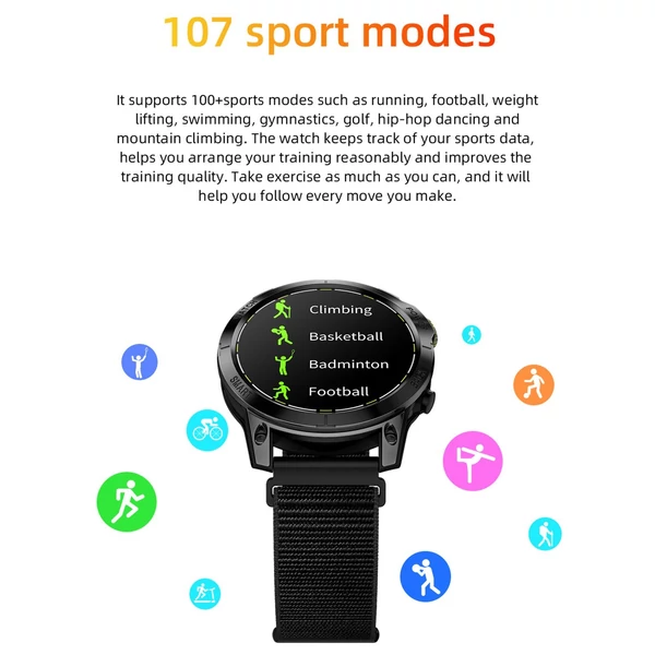 LOKMAT ZEUS 2 PRO okosóra 1,45 hüvelykes TFT LED teljes érintőképernyős BT hívás Fitneszkövetős karkötő - Fekete