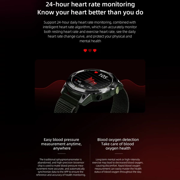 LOKMAT ZEUS 2 PRO okosóra 1,45 hüvelykes TFT LED teljes érintőképernyős BT hívás Fitneszkövetős karkötő - Fekete