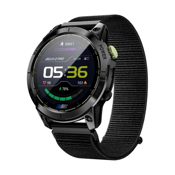 LOKMAT ZEUS 2 PRO okosóra 1,45 hüvelykes TFT LED teljes érintőképernyős BT hívás Fitneszkövetős karkötő - Fekete