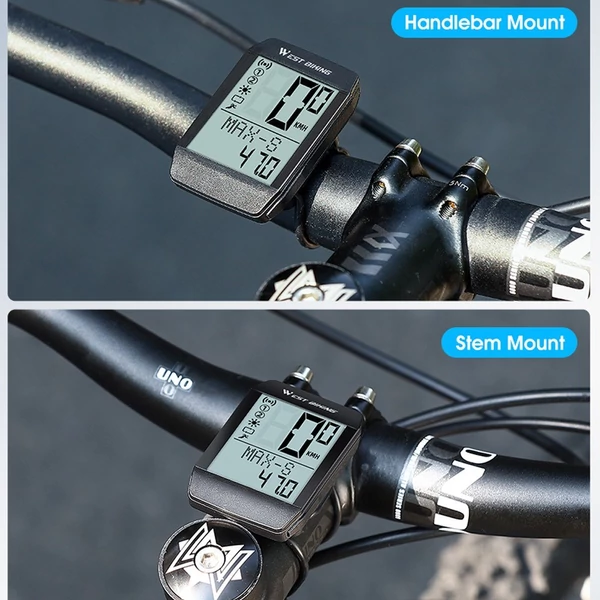 WEST BIKING 5 nyelvű kerékpár sebességmérő, stopper IPX6 vízálló - vezetéknélküli