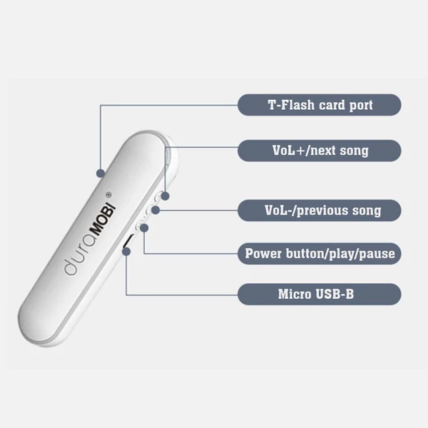 duraMOBI párna hangszóró alvócsont vezetési BT5.0 időzítő T-flash kártya gyors töltés - Fehér