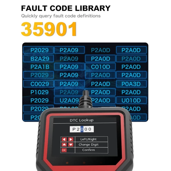 V519 OBDII diagnosztikai járműkódolvasó továbbfejlesztett nyomtatási funkció támogatással minden OBD II protokoll autóhoz 1996 óta