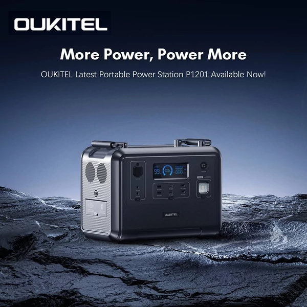 OUKITEL P1201E hordozható erőmű 960 Wh napelemes generátor 1200 W Safe LiFePO4