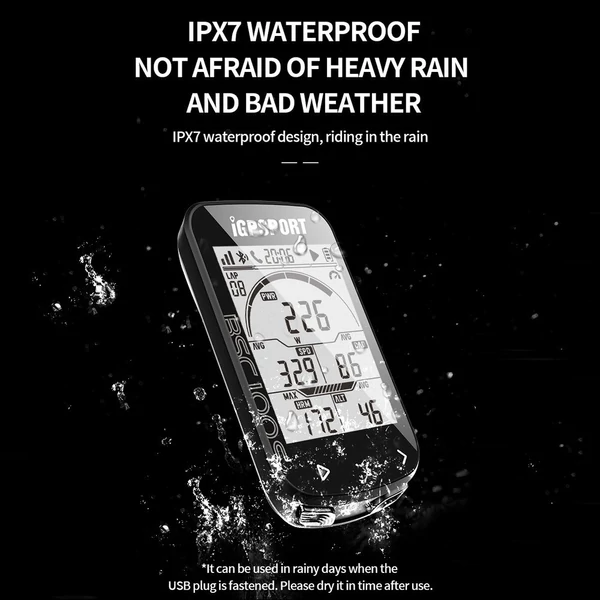 IGPSPORT BSC100S 2,6 hüvelykes GPS kijelző ciklus vezeték nélküli sebességmérő, digitális stopper IPX7 vízálló