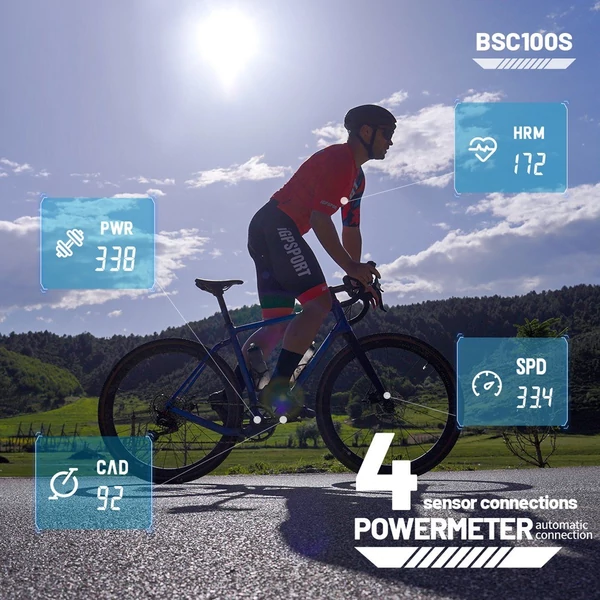 IGPSPORT BSC100S 2,6 hüvelykes GPS kijelző ciklus vezeték nélküli sebességmérő, digitális stopper IPX7 vízálló